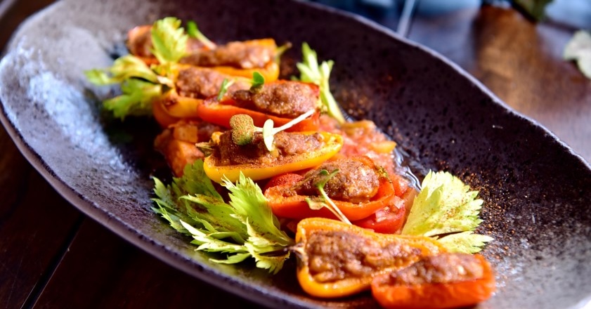 鑲餡豬肉迷你甜椒
